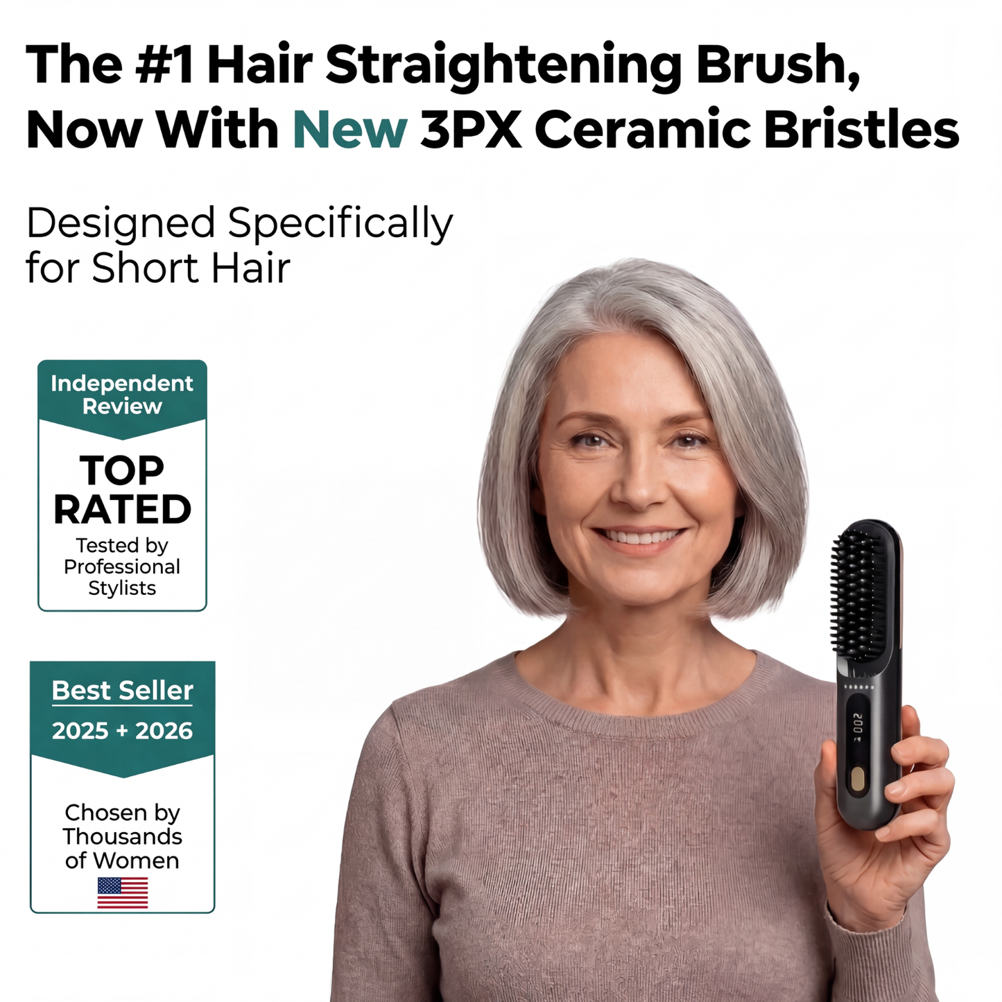 Gobrush Pro (Numoya) Smooth, styled hair in under 5 minutes